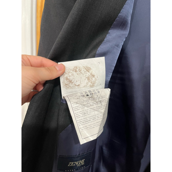 SuitSupply Charcoal Napoli Single Breasted Pure Wool Suit Jacket Size 46 Long - Picture 6 of 12